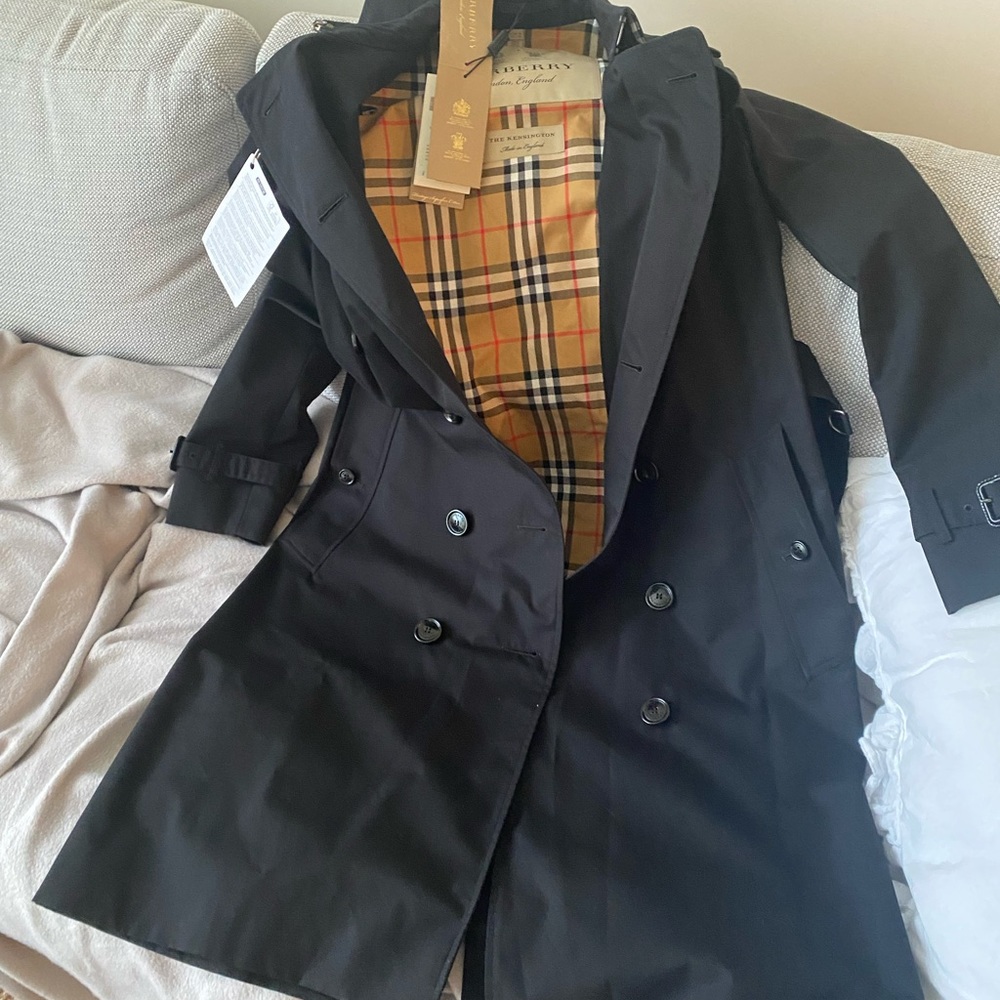New Burberry Kensington-long trench coat